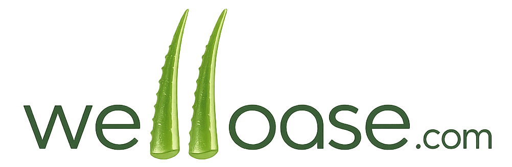 welloase-logo-quer-d Welloase.com Logo mit zwei Aloe-Vera-Blättern als Buchstaben „ll“ in natürlichem Grün auf weißem Hintergrund – Symbol für Gesundheit, Wohlbefinden und natürliche Pflege.
